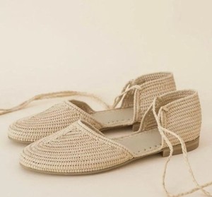 Sandales en raphia faites à la main – Chaussures d'été pour femmes, ballerines de plage, sandales artisanales marocaines - Product Image 3