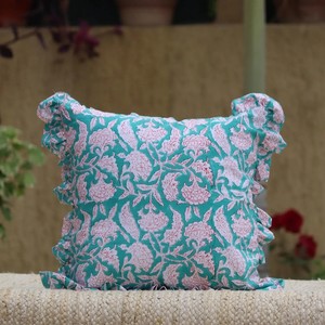 Beautiful Boho Block Print Cotton <b>Cushion</b> <b>Cover</b> Home Pillow and Hotel Use Custom Size Flower Pillow <b>Cover</b> Gift for Her - Product Image 3