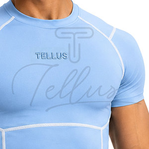 Camisetas de Compresión Cortas para Hombre de Alta Calidad, Transpirables, de Manga Corta, con Logotipo Personalizado, Ajuste Holgado, Spandex/Poliéster, Mejor Precio - Product Image 4