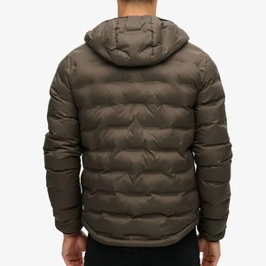 Chaqueta Parka Canadiense para Hombre con Capucha Desmontable de Piel de Lobo, Acolchada con Plumón de Ganso, para Invierno, Cuello Alto, Color Liso - Product Image 6