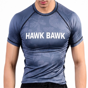 Custom <b>Men's</b> <b>Compression</b> Rash Guard <b>Shirt</b> Training <b>Compression</b> <b>Shirt</b> Breathable & Lightweight Soft Fabric For <b>Men</b> Rash Guard - Product Image 1