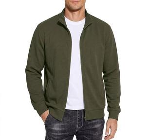 Unisex <b>Racer</b> <b>Jacket</b> Hooded Collar Quarter Zip Closure Winter Wear Regular Fit Polyester Knitted Solid Color Front Logo Quick Dry - Product Image 1