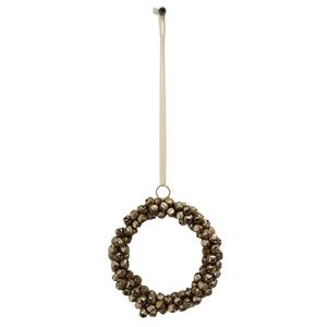 Décoration de noël Design moderne mur décoratif fer suspendu rond couleur or finition bougeoir à la main - Product Image 1