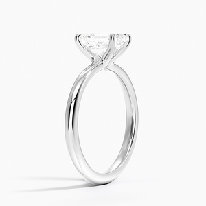 Bague BOJ 0146 en argent 925, taille émeraude, sertissage à griffes Manon, solitaire, diamant 2 carats, couleur D, VVS1, moissanite GRA, prix bas, en solde - Product Image 2
