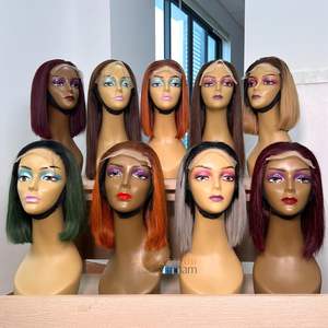 Perruques en cheveux humains de couleur naturelle en gros, perruques lisses, cheveux vierges vietnamiens, perruques à dentelle HD - Product Image 2