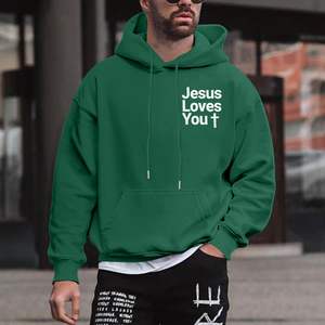 Sudaderas con Capucha para Hombre al por Mayor, Mezcla de Algodón y Felpa, con Bolsillo, Corte Holgado, Tejido Transpirable, Impresión Digital, para Invierno - Product Image 4