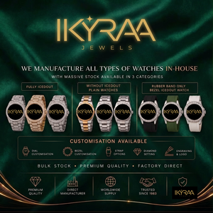 Reloj de Diamantes Cultivados en Laboratorio, Estilo Americano de Lujo para Hip Hop, Acero Inoxidable, Correa de Goma, Diseño de Corazón, Personalizado OEM, Exportación, Cuarzo - Product Image 2