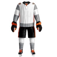 Tenues de hockey sur glace 100 % polyester de pointe, conçues pour la vitesse, le confort, la respirabilité et une autonomie de mouvement totale pendant le jeu