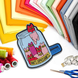 Custom Embroidery Patch Wholesale Personalized Woven Badge Embroidered Iron On Sew On Applique Patches for <b>Jackets</b> Hats Bags - Product Image 5