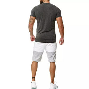 Conjunto de pantalones cortos de verano para hombre al por mayor, 100% algodón, conjunto de pantalones cortos deportivos, diseño personalizado, impresión de logotipo, conjunto de pantalones cortos y camiseta para hombre - Product Image 4
