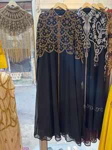 Caftán Abaya Marroquí de Dubái, Corte Recto y Ajustado, Maxi Vestido Bordado con Cuentas, Largo hasta el Suelo, Ecológico, para Fiestas y Eventos del Eid - Product Image 1