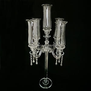<span class=keywords><strong>Chandelier</strong></span> à 5 bras en cristal, centre de table de mariage, <span class=keywords><strong>bougeoir</strong></span> en verre hurricane, autres décorations de mariage - Product Image 2