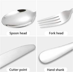 Ensemble de couverts indiens en acier inoxydable, écologiques et durables, pour service de table, célébrations, repas quotidiens, vente en gros - Product Image 2