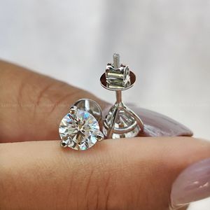 Pendientes de Diamantes Martini de Platino 950 para Mujer, 0.50-4.00 TCW, Corte Brillante Redondo, Joyería Fina, Regalo de Boda, Aniversario - Product Image 4