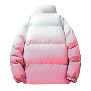 Winter <b>Men</b> Puffer Jacket Colors Gradient Style Puffer Jacket Casual Winter Clothes for <b>Men</b> Knitted Coated Custom Label & Tag - Product Image 2