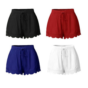2025 European and American Summer Solid Color Shorts With Lace-Up Waistband, Fashionable Loose-Fitting Casual Pants for Women - Product Image 3