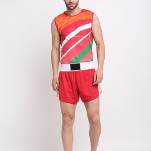 Cheap rate USA Wushu Sanda Set Affordable Boxing Uniform Martial Arts Training Suit With Custom Logo - Product Image 4