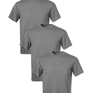 Men's <b>Olive</b> <b>Green</b> Cotton <b>T</b>-<b>Shirt</b> Short Sleeve Regular Fit Solid Color Casual O-Neck Jersey Knitted Top - Product Image 3