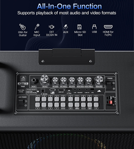 Portable Wireless Karaoke <b>Speaker</b> Touch Screen Dual Microphone RGB <b>LED</b> PA System for Home Party Outdoor - Product Image 3