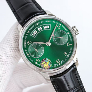 Montre mécanique automatique pour homme, rétro, de haute qualité, luxueuse, avec cadran émeraude, sport, voyage, affaires, affichage de la date, calendrier - Product Image 2