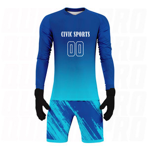 Uniforme de gardien de but de football professionnel pour adultes de haute qualité à bas prix, manches longues, entièrement imprimé par sublimation, logo personnalisé, 100 % - Product Image 1