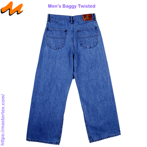 Pantalones Vaqueros Holgados para Hombre, Color Azul Oscuro, Corte Holgado, Cinco Bolsillos, Cierre Vertical, 11.09 OZ - Product Image 2