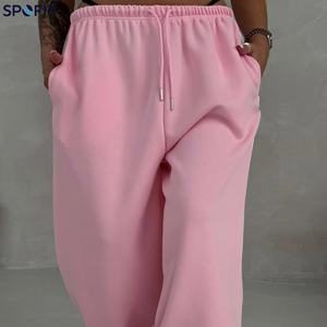 SPOFIT Pantalon de survêtement personnalisé à coupe large empilée, pour femme et homme, style jogging, coupe évasée, jambe droite, ample - Product Image 5