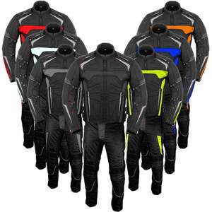 Combinaison de moto pour homme Bacca Moto, homologuée CE, en Cordura, veste et pantalon, course, respirante, protection moto, imperméable, pour motards - Product Image 3
