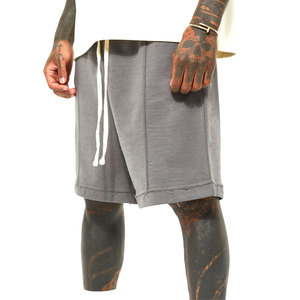 High Quality Men's Summer Sweat Shorts Breathable Polyester Cotton Fleece <b>Drawstring</b> Waist Loose Fit Casual Custom DTF Printing - Product Image 4