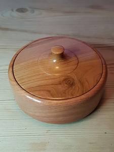 Elegante tazón de madera hecho a mano, tazón de madera con vetas naturales sin recubrimiento, diseño Wabi Sabi para servir comida, regalo, decoración. - Product Image 5