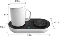 Tasse intelligente de bureau PT-502 avec chargeur sans fil Qi, tasse chauffante et refroidissante intelligente, gadget électronique à température contrôlée 48W