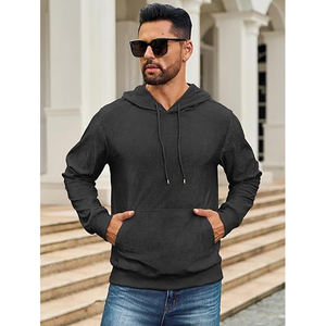 เสื้อฮู้ดฟลีซโอเวอร์ไซส์แบบรักษ์โลกสำหรับผู้ชาย น้ำหนักปานกลาง สวมใส่สบาย สไตล์สตรีทแวร์ที่ต้องมี - Product Image 2