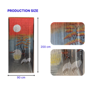 Eco Friendly Bamboo Bead Wall Hanging Curtains Art Deco Design 100% Handmade Commercial Decor for Hotel Restaurant - Product Image 3