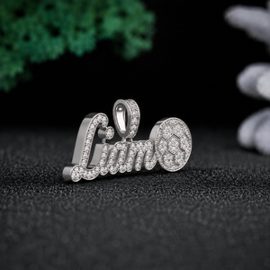 Liam Name Pendant Necklace 925 Silver Gold Plated Moissanite Pave Setting Luxury Hiphop Unisex Party Jewelry Gift - Product Image 5