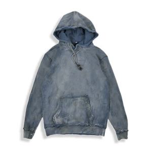 Sudaderas con capucha de algodón polar vintage desgastadas, sudaderas básicas con lavado ácido, sudaderas con capucha de mezcla de algodón de alto gramaje, sudaderas con capucha vintage desgastadas. - Product Image 1