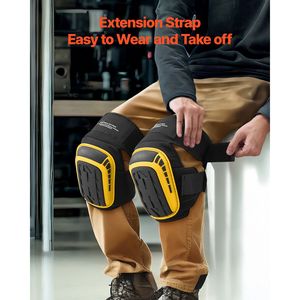 Ginocchiere da Lavoro Resistenti per Uomo con 2 Cinghie di Estensione, Gel Antiscivolo in Schiuma per Lavori e Allenamenti, Ginocchiere Estese per il Massimo Comfort - Product Image 6