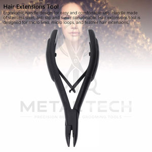 Heavy Duty Black Hair Extensions Plier Steel Human Hair Extensions <b>Clamp</b> For Removing Micro Link Bead With Ergonomic Grip - Product Image 4