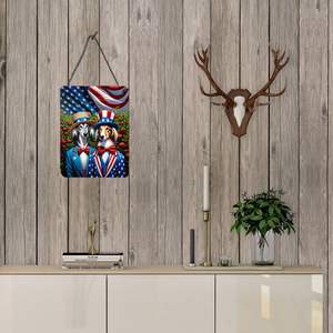 All American Saluki Wall <b>Door</b> Hanging Prints Aluminum Metal <b>Sign</b> <b>for</b> Kitchen Home Decor Front <b>Door</b> Plaque 12x16 Multicolor NEW - Product Image 3