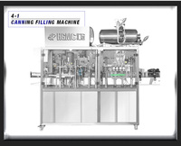 Petite machine de mise en bouteille de bière électrique automatique avec emballage en verre, contrôle PLC
