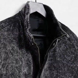 Nouvelle conception Veste en jean noire pour femme Coupe ample Manches longues Couleur unie Veste en jean décontractée Fournisseur en gros - Product Image 6