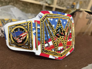 Cinturón de Campeonato de Lucha Libre Personalizado C-o-d-y R-h-o-d-e-s Undisputed W-W-E de 2 mm – Placas de Metal Chapadas en Oro, Correa de Cuero - Product Image 4