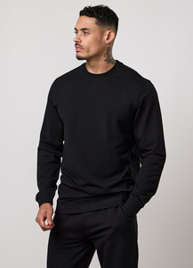 Conjunto de Sudadera de Cuello Redondo y Pantalones Deportivos Personalizados al por Mayor, Diseño Sólido de Gran Tamaño, Conjunto Otoñal para Hombre - Product Image 6