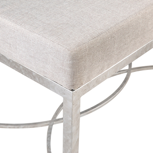 Modern Waterproof Upholstered <b>Bench</b> Black Metal Frame Contemporary Design Comfortable Seating for Living Room School Workshop - Product Image 6