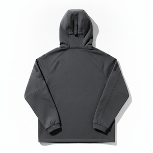 <b>Men's</b> Hooded Windproof Jacket Solid Color Regular Fit Polyester Winter Casual Outerwear with Pockets - Product Image 3