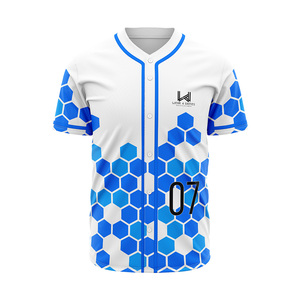 Maillots de baseball personnalisés pour hommes, nom du joueur sur le devant, séchage rapide, respirant, antibactérien, grande taille, imprimé par sublimation, viscose/coton - Product Image 4