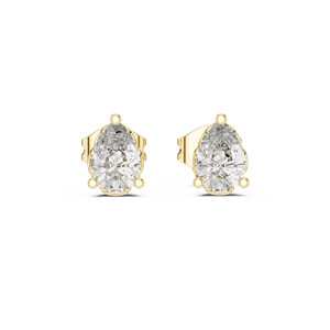 Pendientes con Diamantes Cultivados en Laboratorio de Corte Pera de 0.47CT, Engastados en Oro Amarillo de 18KT, para Mujer, Regalo de Compromiso, Boda, San Valentín, Uso Diario - Product Image 2