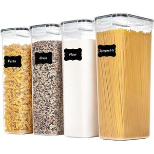 Set di 4 Contenitori Ermetici per Pasta da 2,8L con Coperchi, Senza BPA, per Organizzazione Dispensa e Conservazione Alimenti - Product Image 1