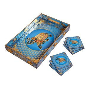 Bandeja de Servicio Tradicional Rajasthani India para Nuestros Clientes Premium de Todo el Mundo, Fabricada por Universal Overseas - Product Image 3