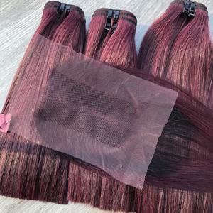 Trama de cabello humano vietnamita de alta calidad, cabello liso Ombre, precio de cabello sin procesar, paquete Genius de alta definición - Product Image 5