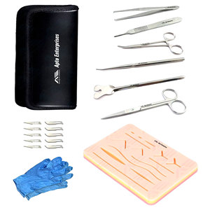 Instruments chirurgicaux manuels de haute qualité certifiés CE pour la fermeture des plaies chirurgicales en école de médecine, kits de sutures pour étudiants en soins infirmiers - Product Image 1